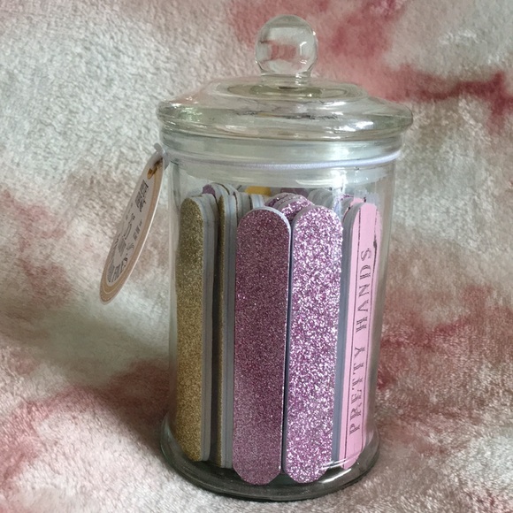 Arete Athene 35 Ct Mini Nail Files in Reusable Glass Canister Collection. NWT - Picture 9 of 16